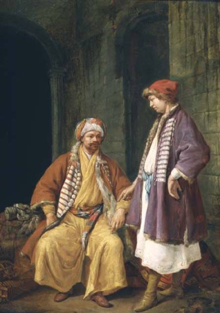 Two Merchants Conversing à Jacob Toorenvliet