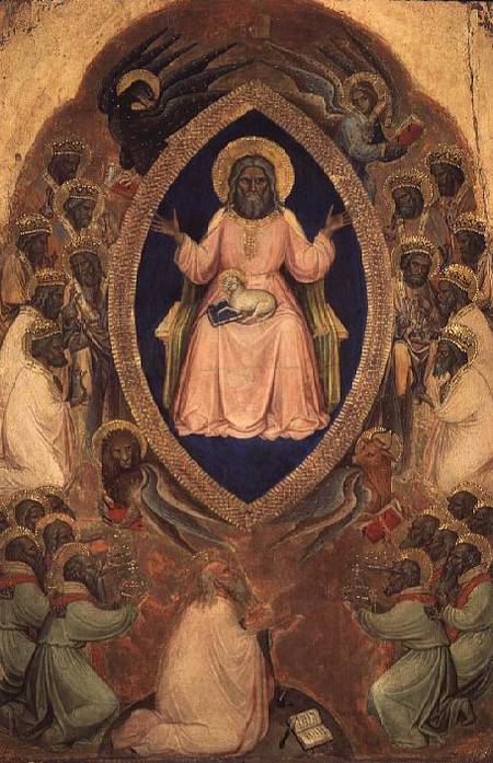 God the Father Enthroned from the Polyptych of the Apocalypse à Jacopo Alberegno
