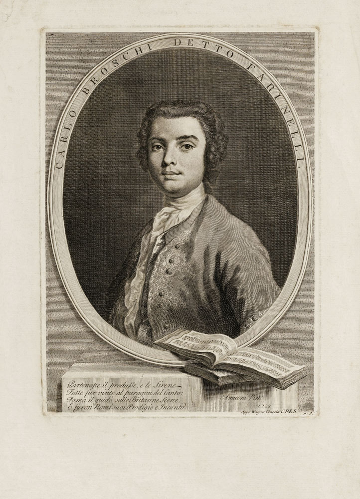 Portrait of the singer Farinelli (Carlo Broschi) (1705-1782) à Jacopo Amigoni