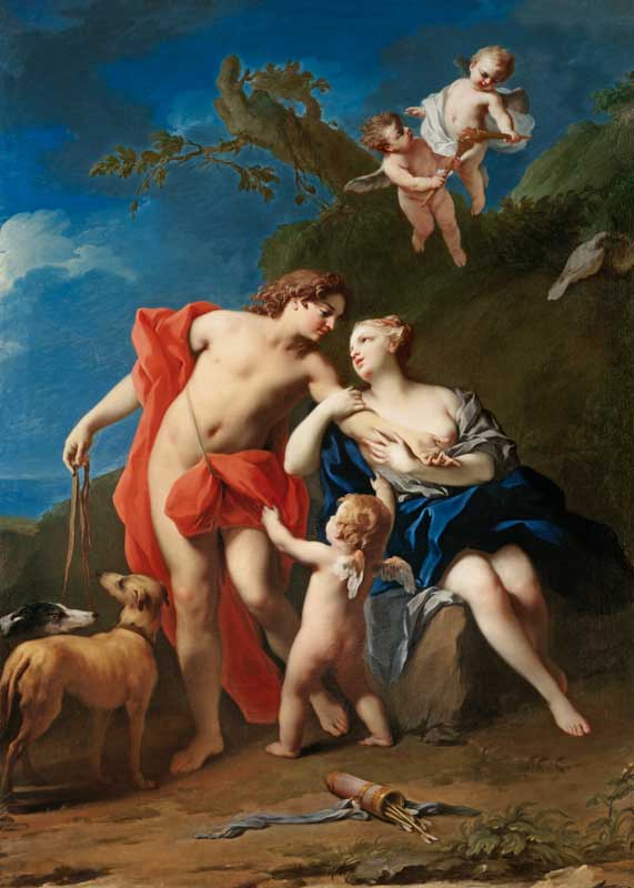 Vénus et Adonis à Jacopo Amigoni