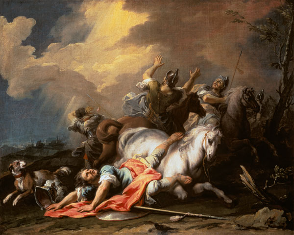 la conversion de Saul. à Jacopo Amigoni