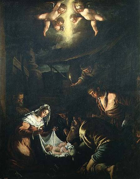 The Adoration of the Shepherds à Jacopo Bassano