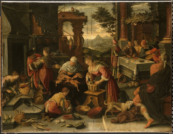 The Parable of the Rich Man and the Beggar Lazarus à Jacopo Bassano