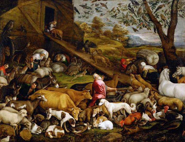 Einzug der Tiere in die Arche à Jacopo Bassano