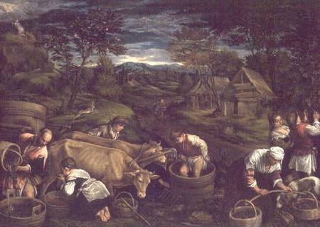 Harvest, (Moses receives the Ten Commandments) à Jacopo Bassano