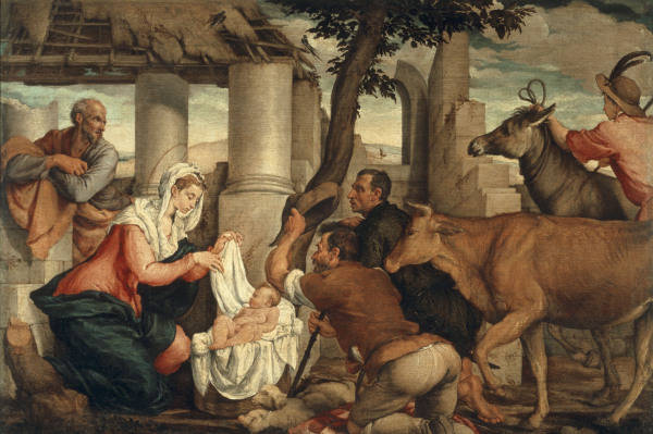 J. Bassano / Adoration des bergers à Jacopo Bassano