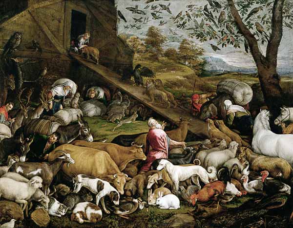 Animals Entering the Ark à Jacopo Bassano