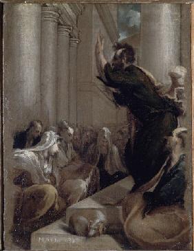Jacopo Bassano, Le Sermon de saint Paul