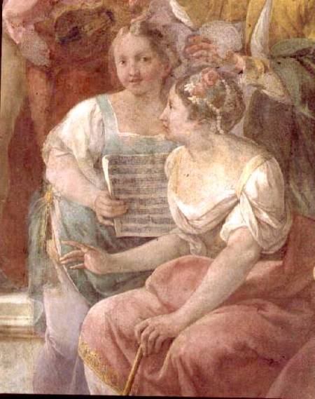 Music Room (fresco) (detail of 60259) à Jacopo Guarana
