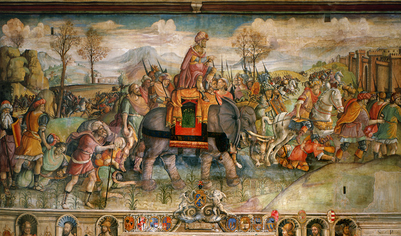 Hannibal Crossing the Alps (fresco) à Jacopo Ripanda