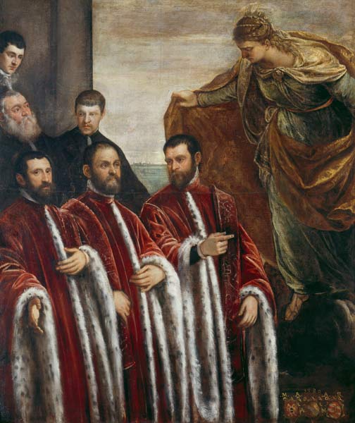 St. Giustina and the Treasurers of Venice, 1580 à Jacopo Robusti Tintoretto
