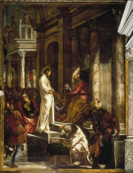 Christ before Pilate / Tintoretto à Jacopo Robusti Tintoretto