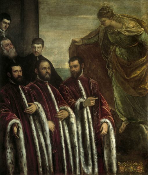 Tintoretto / Treasurers & St.Justina à Jacopo Robusti Tintoretto