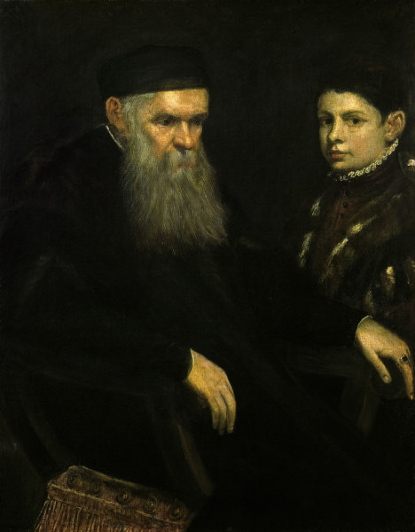 Tintoretto, Alter Mann und Knabe à Jacopo Robusti Tintoretto