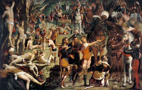 Le Tintoret / Martyr des dix mille à Jacopo Robusti Tintoretto