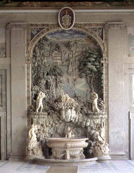Fountain in the form of a grotto from the 'Sala d'Ercole' (Hall of Hercules) designed à Jacopo Vignola