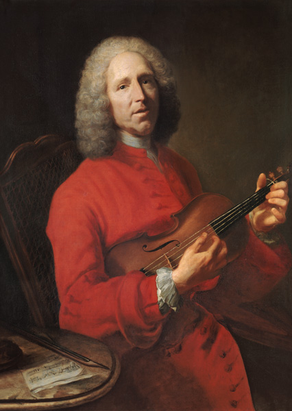 Jean-Philippe Rameau (1683-1764) with a Violin à Jacques Andre Joseph Camelot Aved