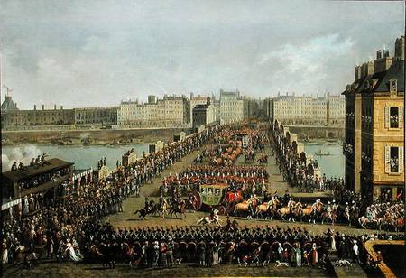 The Imperial Procession Returning to Notre Dame for the Sacred Ceremony of 2nd December 1804, Crossi à Jacques Bertaux