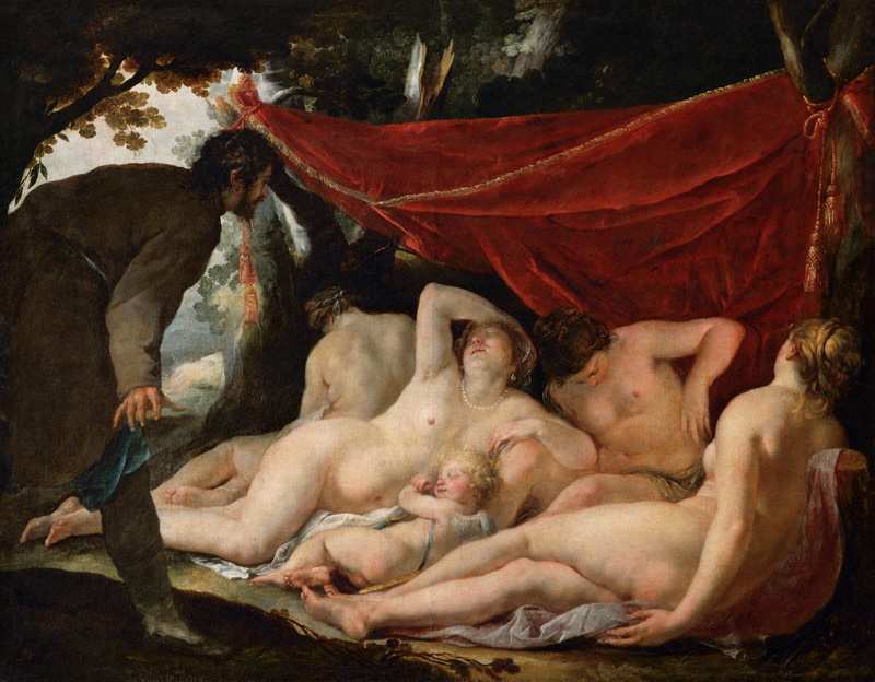 Venus and the Graces Surprised by a Mortal à Jacques Blanchard