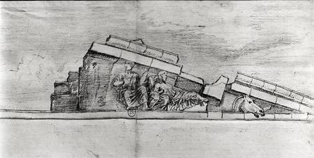 Study of the frieze from the west pediment of the Parthenon à Jacques Carrey