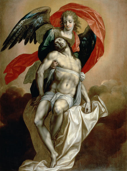 The Dead Christ Supported by an Angel à Jacques de Backer