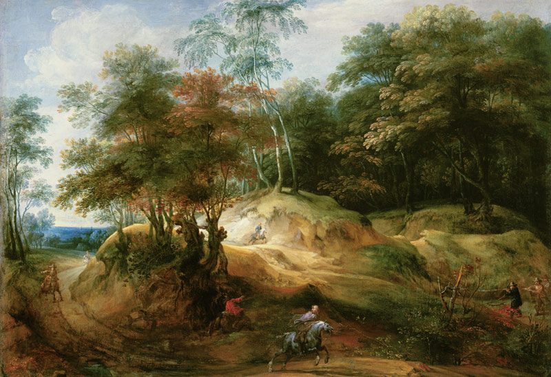 Forest Landscape with Ambush à Jacques Fouquieres