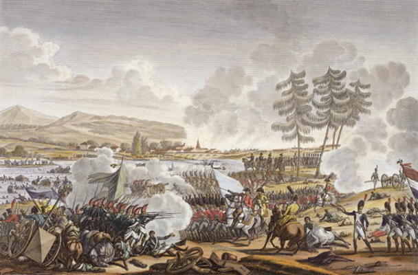 The Battle of Friedland, 14 June 1807, engraved by Francois Pigeot (b.1775) (aquatint) à Jacques Francois Joseph Swebach
