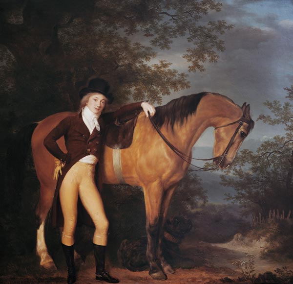 auto-portrait avec le cheval. à Jacques-Laurent Agasse