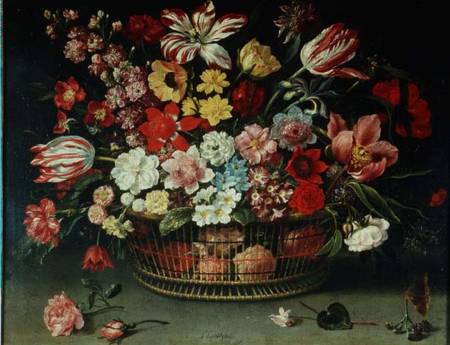 A Basket of Flowers à Jacques Linard