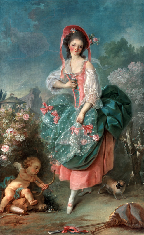 Ballerina Marie-Madeleine Guimard (1743-1816) as Terpsichore à Jacques Louis David