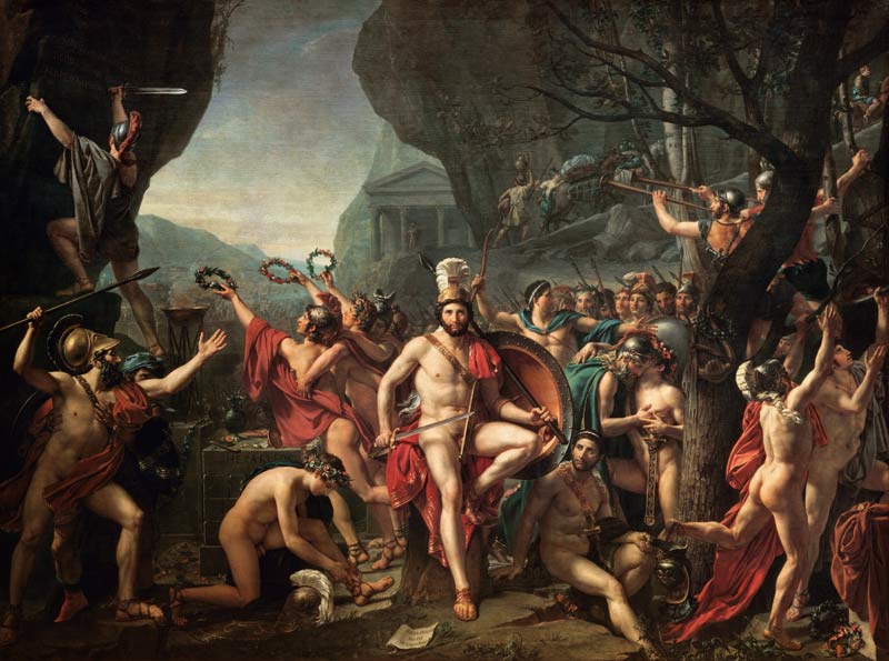 Leonidas à Thermopyle à Jacques Louis David
