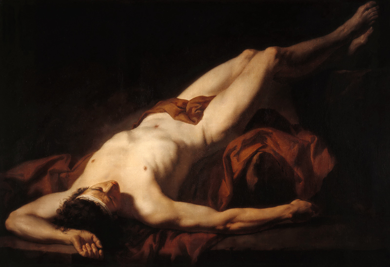Male Nude (Hector) à Jacques Louis David