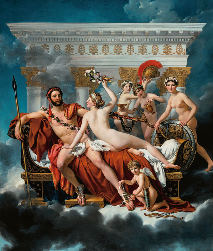 Mars est désarmé par Venus et les grâces à Jacques Louis David