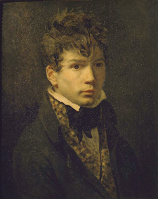 Portrait d'un jeune homme, certainement un autoportrait de ingres à Jacques Louis David