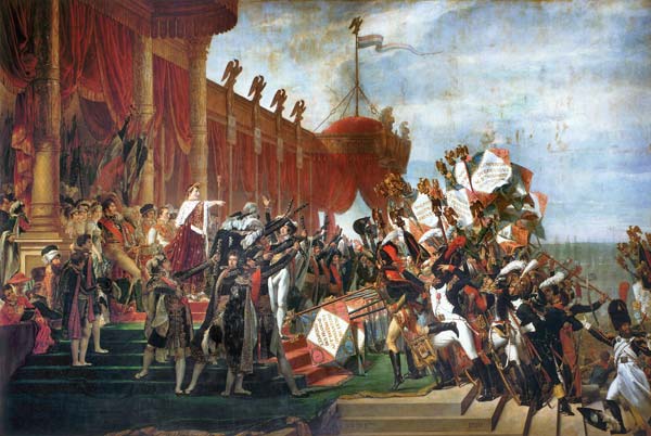 Der Eid der Armee auf den Kaiser nach der Verteilung der Adler à Jacques Louis David