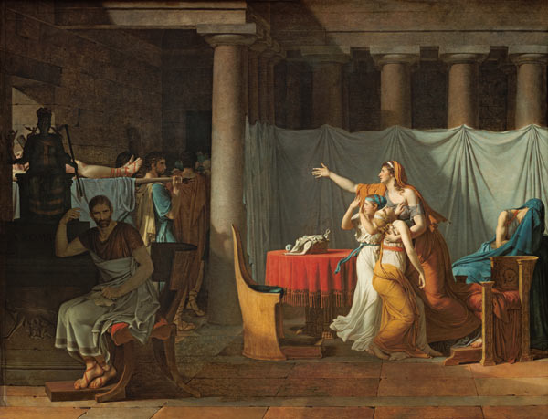 Lictors Bearing to Brutus the Bodies of his Sons à Jacques Louis David