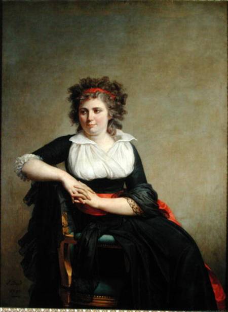The Marquise d'Orvilliers (1772-1862) (nee Jeanne-Robertine Rilliet) Seated à Jacques Louis David