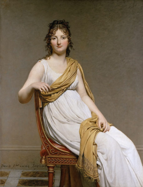 Portrait of Madame Raymond de Verninac, née Henriette Delacroix à Jacques Louis David