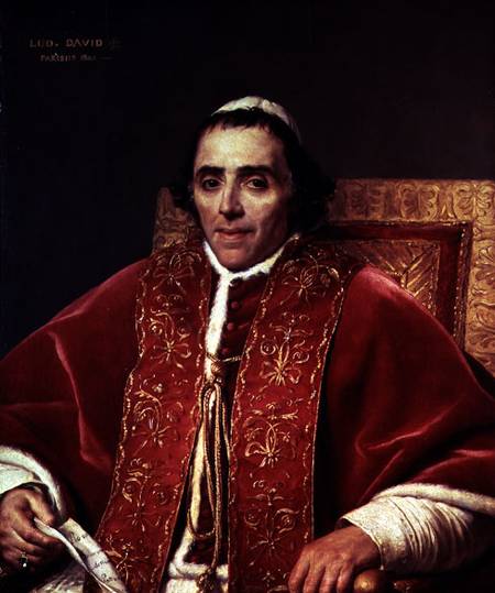 Portrait of Pope Pius VII (1742-1823) à Jacques Louis David