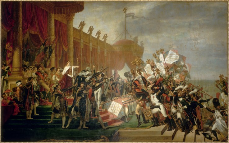 The Army takes an Oath to the Emperor after the Distribution of Eagles, 5 December 1804 à Jacques Louis David