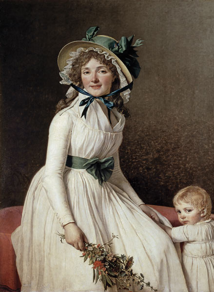 Madame Pierre Seriziat (nee Emilie Pecoul) with her Son à Jacques Louis David