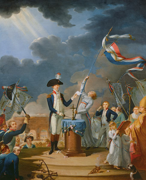 The Oath of Lafayette at the Festival of the Federation, 14th July 1790 à Jacques Louis David