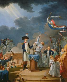 The Oath of Lafayette at the Festival of the Federation, 14th July 1790