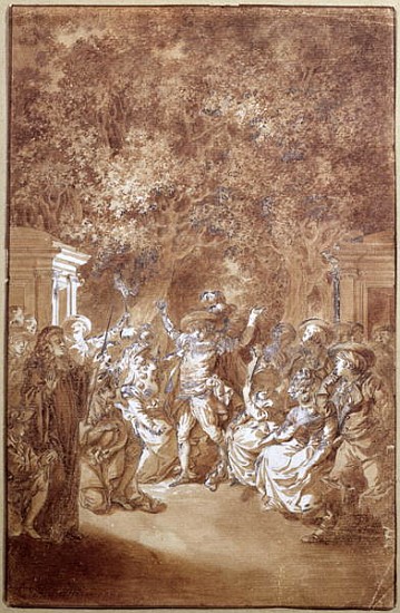 Scene from of ''The Marriage of Figaro'' Pierre-Augustin Caron de Beaumarchais (1732-99) 1785 à Jacques Philippe Joseph de Saint-Quentin