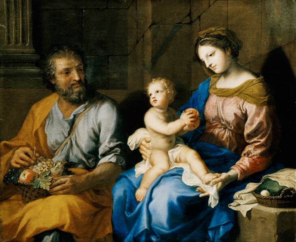 The Holy Family (oil on canvas) à Jacques Stella
