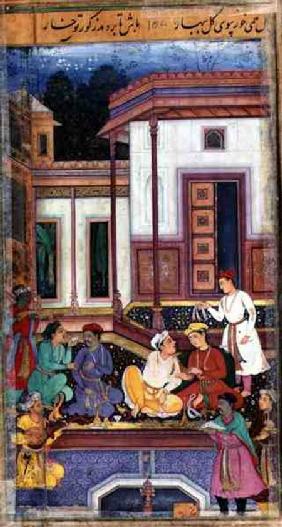Young Prince Presiding Over a Drinking Party, from the manuscript of Hadiqat Al-Haqiqat (The Garden
