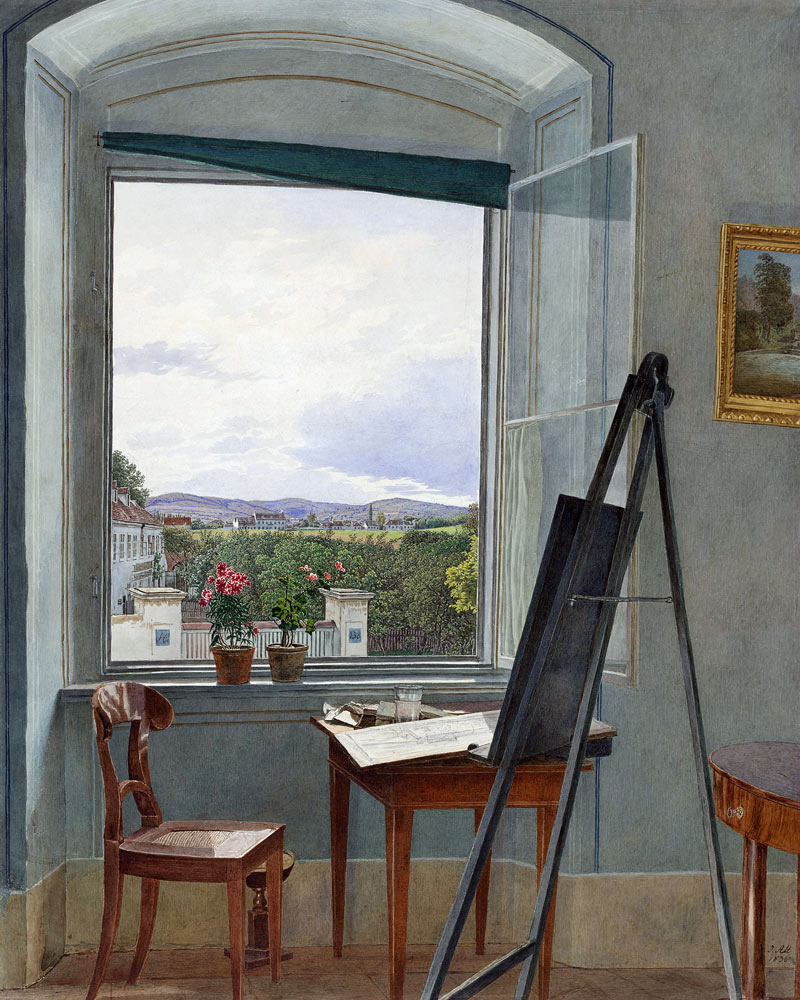 View from the Artist's Studio in Alservorstadt toward Dornbach à Jakob Alt