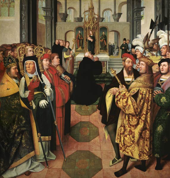 Saint Bernard sur le jour de royaume à Speyer à Jakob van Utrecht
