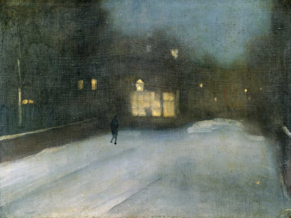 Nocturne in Grey and Gold: Chelsea Snow à James Abbott McNeill Whistler