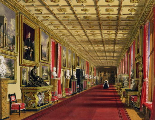 South Corridor, Windsor Castle, 1838 (chromolitho) à James Baker Pyne